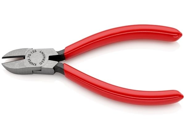 Knipex 70 01 125, Handdriven kabelavbitare, Röd, Plast, Stål, Röd, Rostfritt stål, 3 mm, Tyskland