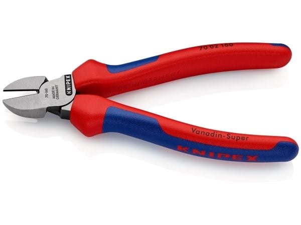 Knipex KP-7002160, Handdriven kabelavbitare, Blå, Röd, Stål, Blå, Röd, Rostfritt stål, 62 HRC, 4 mm