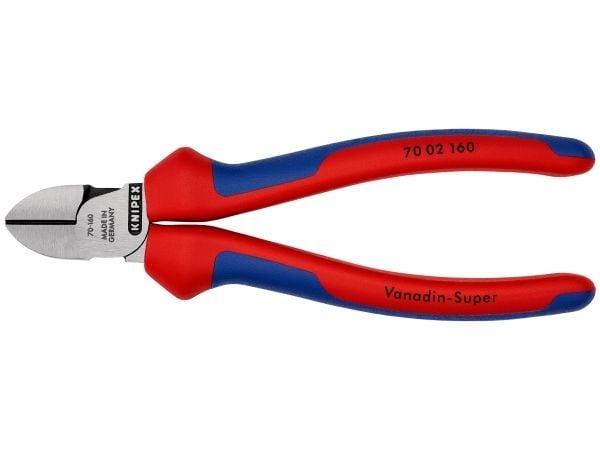 Knipex KP-7002160, Handdriven kabelavbitare, Blå, Röd, Stål, Blå, Röd, Rostfritt stål, 62 HRC, 4 mm