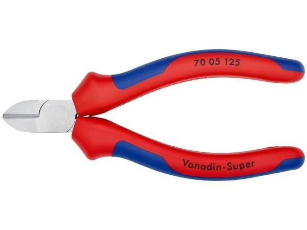Knipex 70 05 125, Diagonal tang, Plast, Blå, Rød, 125 mm
