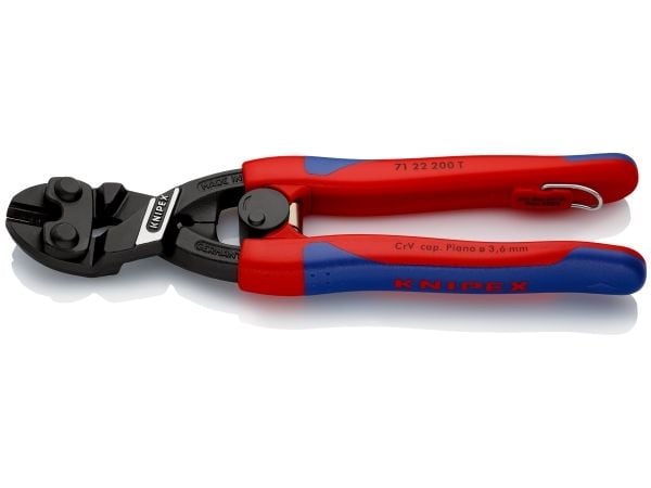 Knipex 71 22 200 T, Boltkutter, Blå, Rød, HRC 64, Sort, Blå, Rød, 55 mm, 23 mm