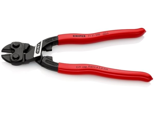 Knipex CoBolt, Bultsax/tång, Kromvanadinstål, Plast, Röd, 200 mm, 330 g