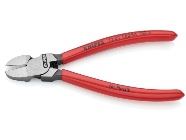 Knipex 72 01 160 KA verkstedplastkutter uten fas, 160 mm