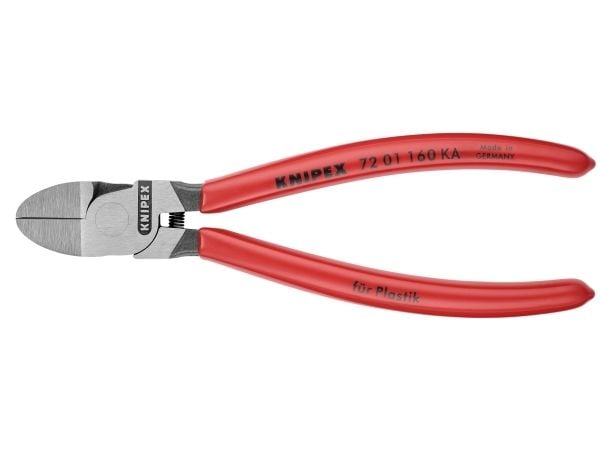 Knipex 72 01 160 KA verkstedplastkutter uten fas, 160 mm