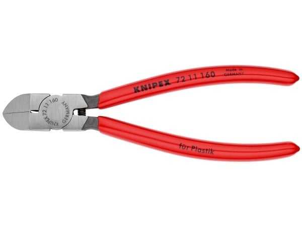 Knipex 72 11 160, Diagonal tang, Kromvanadiumstål, Plast, Rød, 160 mm, 156 g