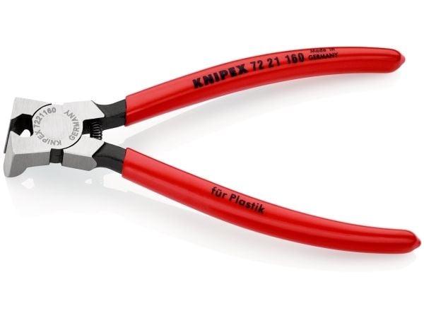 Knipex 72 21 160, Diagonal tang, Kromvanadiumstål, Plast, Rød, 160 mm, 165 g
