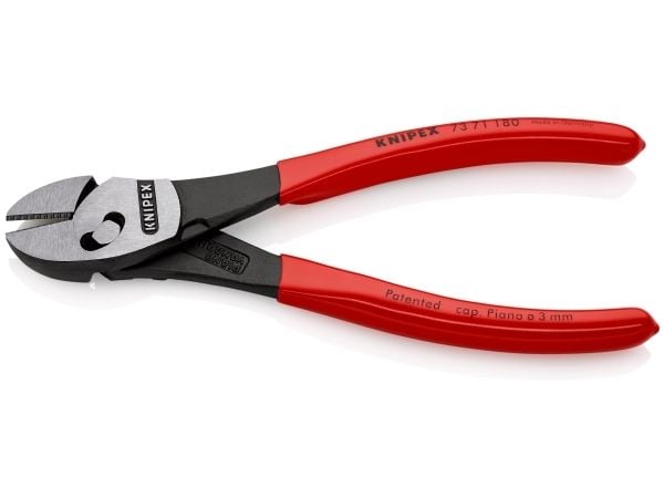 Knipex TwinForce, Sivuleikkurit, Kromivanadiini-teräs, Muovi, Punainen, 180 mm, 255 g