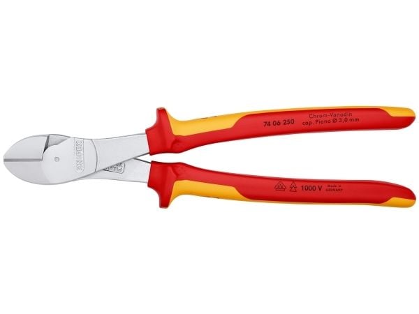 Knipex 74 06 250, Diagonal tang, Oransje, Rød, 250 mm, 453 g
