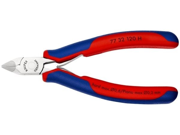 Knipex 77 32 120 H, Diagonal tang, 1,4 cm, 7,5 mm, Stål, Blå, Rød, 120 mm