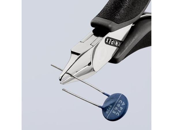 Knipex 77 72 115 ESD, Diagonaltang, stål, plast, svart, grå, 115 mm, 69 g