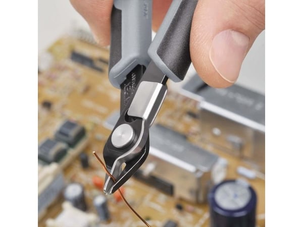 Knipex 78 71 125 ESD, Diagonaltang, Rustfritt stål, Stål, Plast, Svart, Grå, 125 mm, 57 g