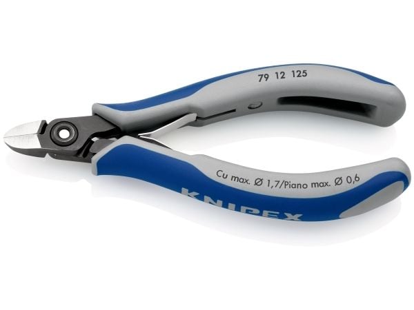 Knipex 79 12 125, Sivuleikkurit, 1,1 cm, 1 cm, 6,5 mm, Sininen, Harmaa, 125 mm