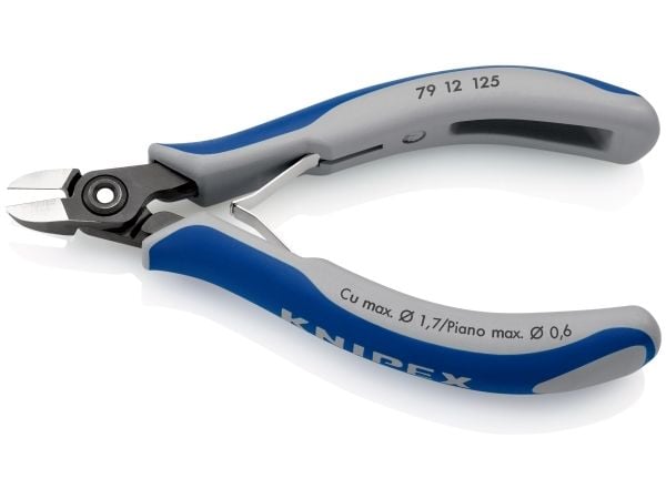 Knipex 79 12 125, Sivuleikkurit, 1,1 cm, 1 cm, 6,5 mm, Sininen, Harmaa, 125 mm