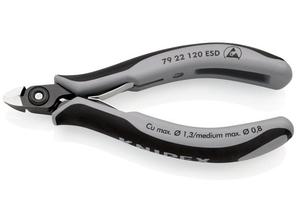 Knipex 79 22 120 ESD, Diagonal tang, 9 mm, 6,5 mm, 6,5 mm, 1,3 mm, Kromvanadiumstål