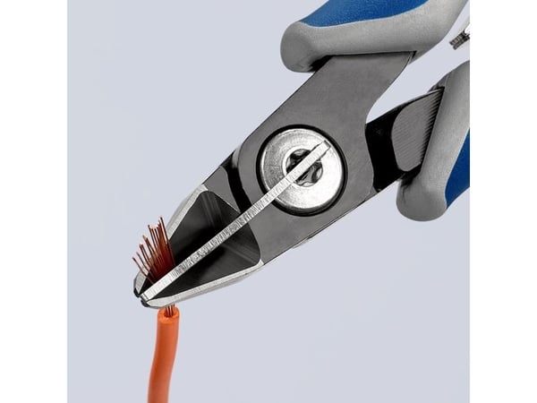 Knipex 79 52 125, Diagonal tang, Kromvanadiumstål, Plast, Blå, Grå, 125 mm, 58 g
