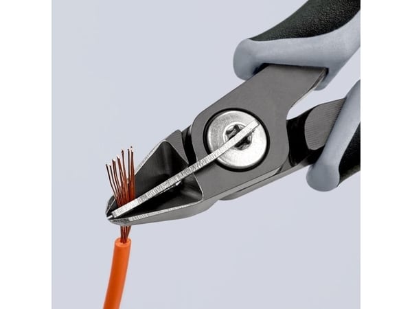 Knipex 79 62 125 ESD, Diagonaltang, 1 cm, stål, svart, grå, 125 mm, 58 g