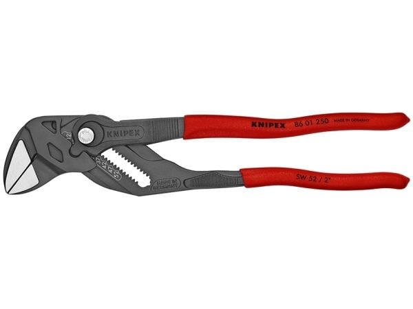 Knipex 86 01 250, Sort, Rød, Rustfritt stål, Svensk rørtang, Rød, 4 cm, Kromvanadiumstål, Kromvanadiumstål