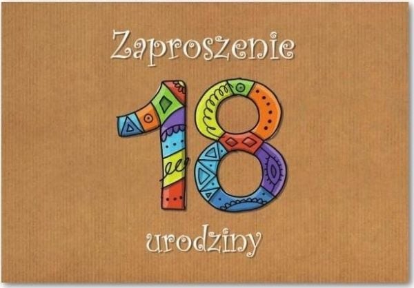 Trend invitasjon bursdag 18 år ZT43 (10 stk.)