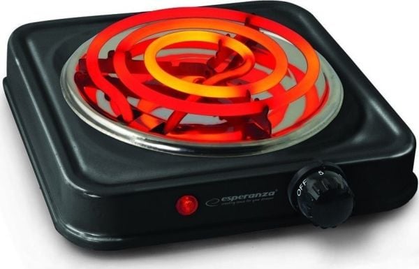 Esperanza EKH012K, Svart, Benkeplate, 21 cm, 1 zone(s), 1 zone(s), Rotasjon