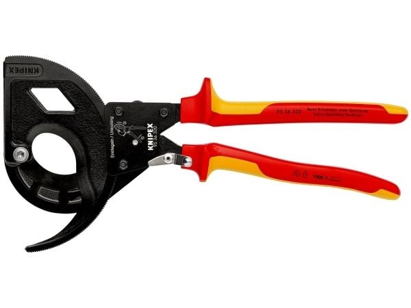 KNIPEX - Kaapelileikkuri - musta atramentoitu
