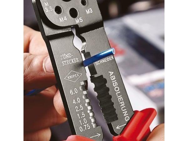 Knipex 97 21 215 C, Diagonal tang, Metall, Plast, Blå, Rød, 230 mm, 222 g
