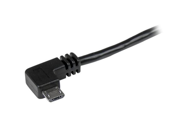 StarTech.com 2m 6 ft Micro-USB-kaapeli suorakulmaisilla liittimillä - M/M - USB A-Micro B-kaapeli - 6ft oikeakulmainen Micro-USB-kaapeli (USB2AUB2R...
