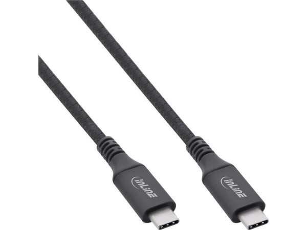 InLine 35906A, 0,5 m, USB C, USB C, USB4 Gen 3x2, 40 Gbit/sek, svart