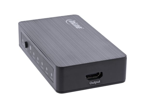 InLine 65019, HDMI, svart, 60 Hz, 6 Gbit/sek, 600 MHz, 4096 x 2160 piksler