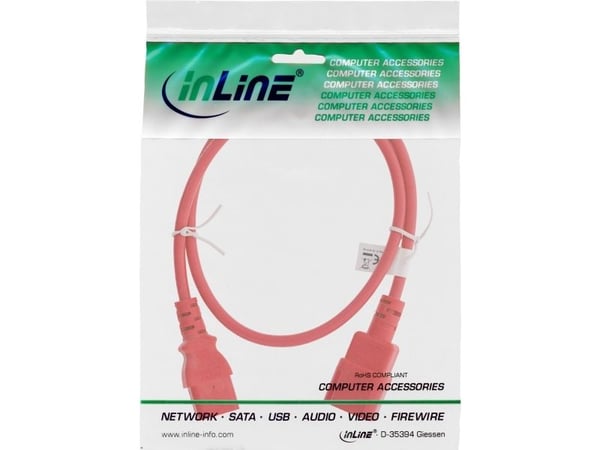 InLine 16507R, 0,75 m, C13 liitin, C14 liitin, H05VV-F, 250 V