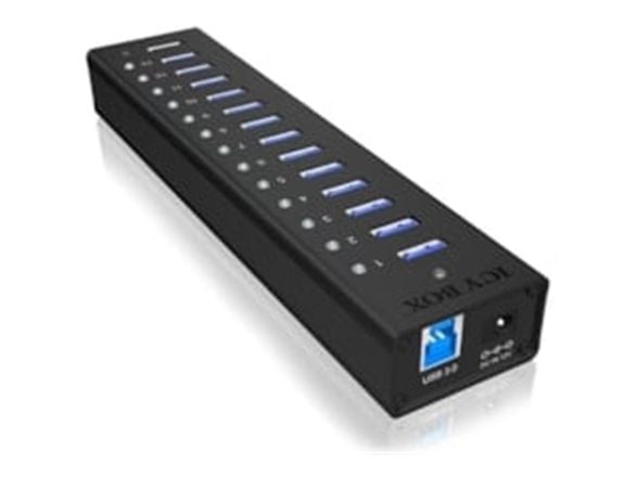 Raidsonic ICY BOX IB-AC6113 - Hub - 13 x SuperSpeed USB 3.0 - Skrivebord (IB-AC6113)