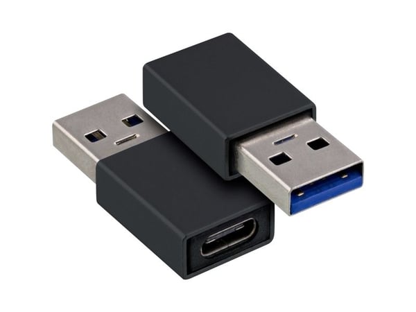 InLine 35399, USB 2.0 Type-C, USB 3.2 Gen 1 (3.1 Gen 1) Type-A, USB 3.2 Gen 1 (3.1 Gen 1) Type-C, 5000 Mbit/s, Svart, 0,3 m, DC