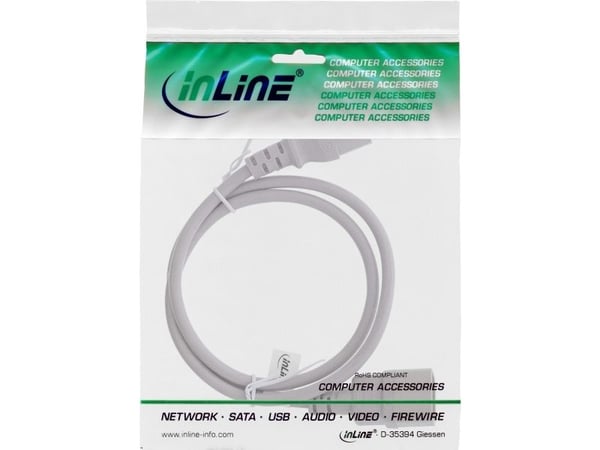 InLine 16501A, 1 m, C13 liitin, C14 liitin, H05VV-F, 250 V