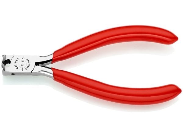 Knipex 64 11 115, Endekuttende tang, Stål, Rød, 115 mm, 74 g
