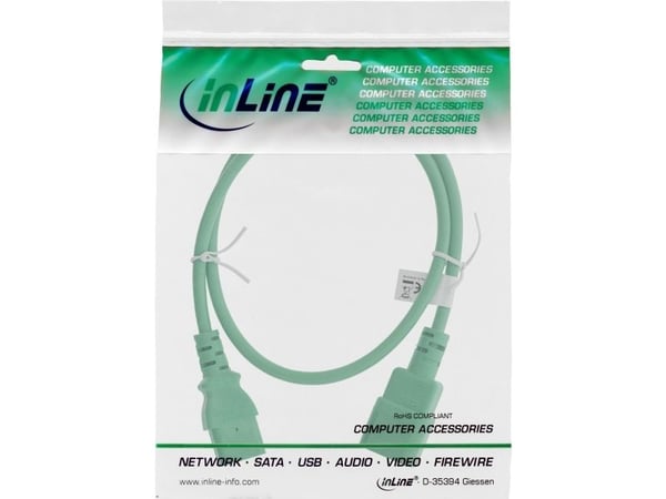 InLine 16501G, 1 m, C13 liitin, C14 liitin, H05VV-F, 250 V