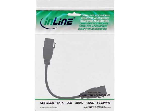 InLine 76206D, 0,2 m, USB A, USB A, USB 3.2 Gen 1 (3.1 Gen 1), Musta