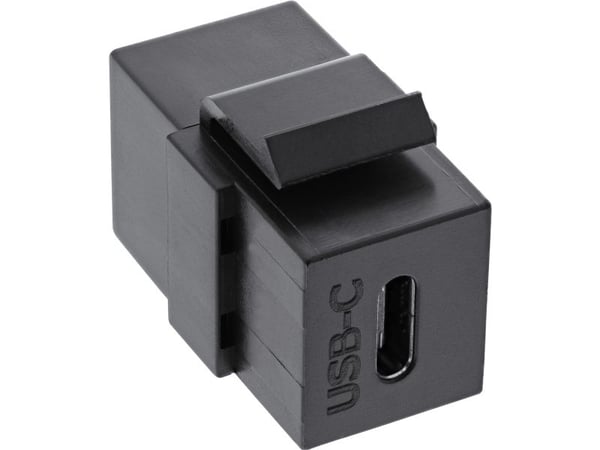 InLine 76201Z, Svart, USB 3.1 (Gen.2) C female, USB 3.1 (Gen.2), Hunkjønn, Hunkjønn, Plast