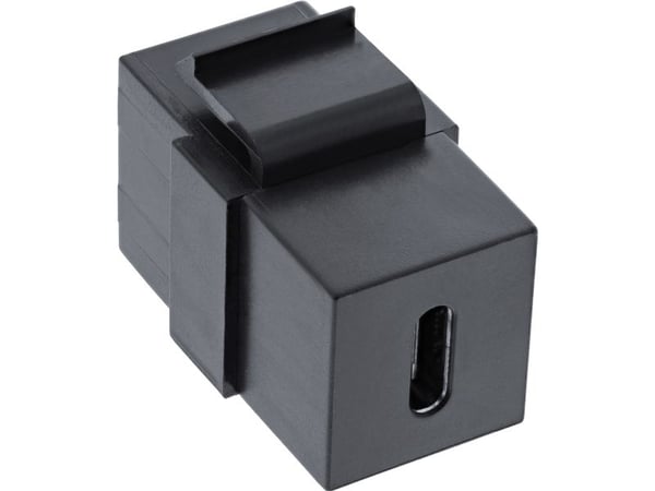 InLine 76201Z, Svart, USB 3.1 (Gen.2) C female, USB 3.1 (Gen.2), Hunkjønn, Hunkjønn, Plast