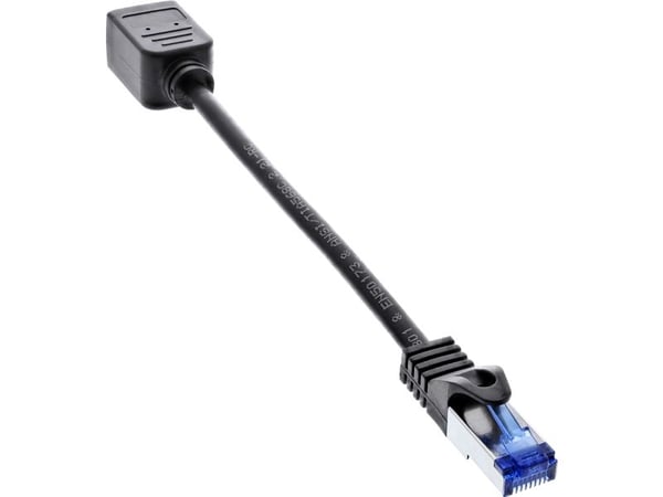 InLine 76501X, 0,2 m, Cat6a, S/FTP (S-STP), RJ-45, RJ-45, Svart