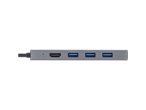 InLine 33271O, USB 3.2 Gen 1 (3.1 Gen 1) Type-C, HDMI, USB 3.2 Gen 1 (3.1 Gen 1) Type-A, 5000 Mbit/s, 3840 x 2160 piksler, Grå, Aluminium