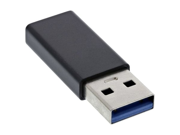 InLine® USB 3.2 Gen.2 -sovitin USB-A uros USB Type-C naarasliitäntään