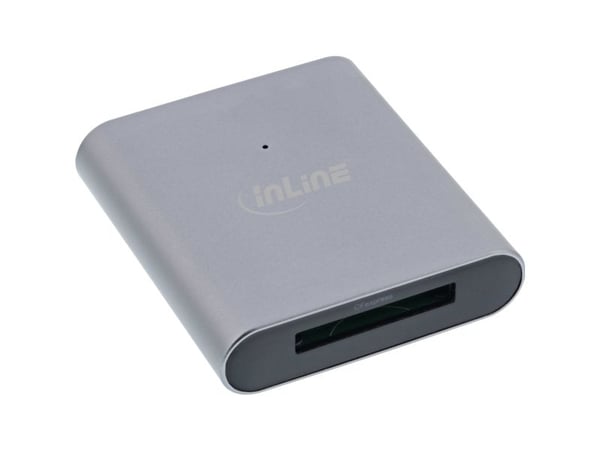 InLine 66771, CFexpress, Aluminium, Svart, 10000 Mbit/s, Aluminium, USB 3.2 Gen 1 (3.1 Gen 1) Type-C, 57 mm