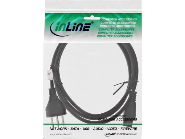 InLine 16656S, 2 m, Strömkontakt typ L