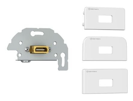 Kindermann 7456000561, HDMI, 1 moduuli(a), Harmaa, Valkoinen, Muovi, 6,2 cm, 1 kpl