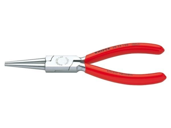 Knipex 30 33 160, Pyöreäkärkiset pihdit, 2,5 mm, 4,1 cm, Kromivanadiini-teräs, Punainen, 160 mm