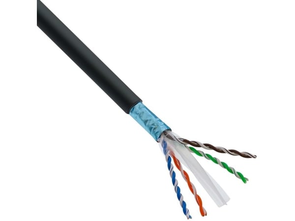 InLine 77830S, 30 m, Cat6a, U/UTP (UTP), RJ-45, RJ-45, Svart