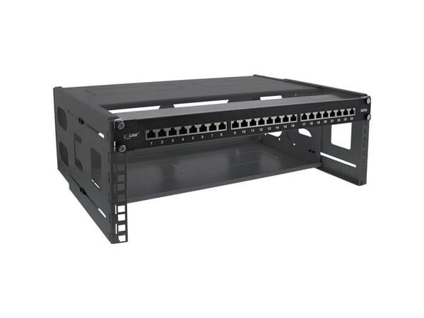 InLine 19104B, Veggmontert stativ, 4U, 5,1 kg, Svart