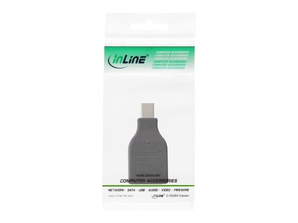 InLine 17196D, DisplayPort, mini DisplayPort, Hankjønn, Hunkjønn, 1920 x 1080 piksler, Svart