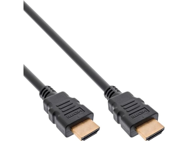 InLine 17902A, 2 m, HDMI Type A (Standard), HDMI Type A (Standard), 3D, 48 Gbit/sek., Sort