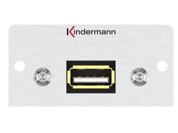 Kindermann 7444000522, USB, 1 modul(er), USB 2.0, Aluminium, Aluminium, 5 V