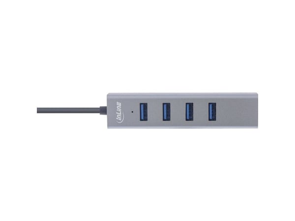 InLine 33271N, USB 2.0 Type-C, USB 3.2 Gen 1 (3.1 Gen 1) Type-A, 5000 Mbit/s, Grå, Aluminium, USB